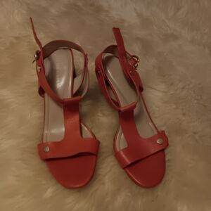 Women’s Red T-Strap Sandals